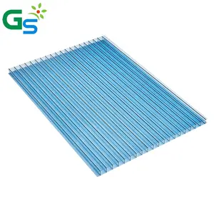 Guansu Manufactured Price Opal Colored Plastic Hollow Sheet 4mm Twin Wall Polycarbonate Sheet