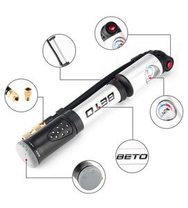 고압 300 PSI 슈레더 밸브 자전거 에어 쇼크 펌프 게이지 포함 포크 및 뒷바퀴용 어댑터 호스 포함 - Product Image 4