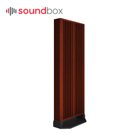 Panneau acoustique mobile en bois massif décoratif pour l'absorption et la diffusion du son dans la salle d'écoute, le studio