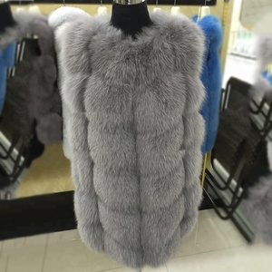 Invierno mujeres <span class=keywords><strong>Chaleco</strong></span> de piel genuino Fox <span class=keywords><strong>Chaleco</strong></span> de piel Real Fox Fur Gilet <span class=keywords><strong>para</strong></span> las niñas - Product Image 3