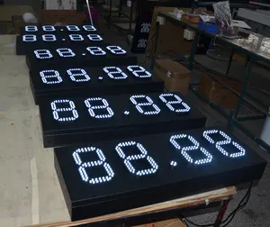 888.88 Outdoor Large 8 Inch 7 Segment 5 Digits Gas Station Led Price Display Yellow Colour