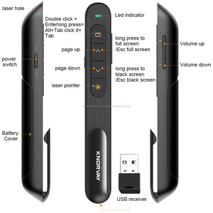 Batterie Souris Sans Fil PPT Présentateur avec <span class=keywords><strong>Vert</strong></span> Rouge <span class=keywords><strong>Laser</strong></span> Pointeur - Product Image 3