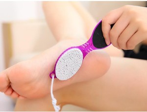 Brosse de soin personnel à long manche en plastique, lime pour cuticules des pieds avec <span class=keywords><strong>pierre</strong></span> ponce - Product Image 6