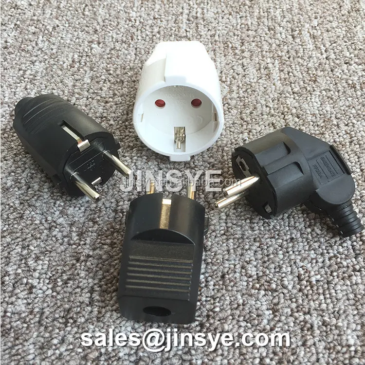 France /Germany EU 2 pin 3 pin secure electrical plug wireless power plug