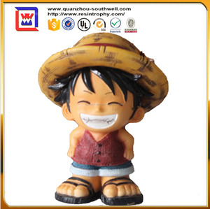 Style de bande dessinée japonaise garçon figurines et polyreesin singe D Luffy et résine bande dessinée garçon statue - Product Image 1