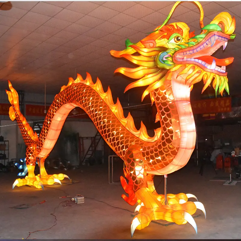 Outdoor Chinese new year decoration custom Festival Lanterns led light Dragon Lanterns Supplier