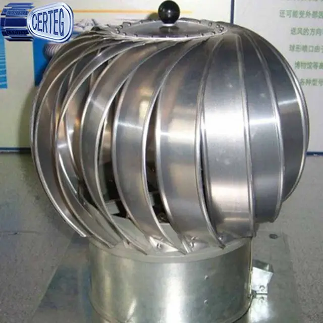 Stainless Steel Roof Ventilation Wind Spinning Rotating Chimney Cowl