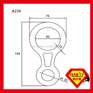 Descensor en Forma de 8 de Aleación de Aluminio Forjado, Fabricante OEM/ODM de Taiwán, para Cuerda de 8-13 mm, 25 kN - Product Image 6