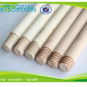 Emballage OPC manche à balai long en bois naturel avec <span class=keywords><strong>crochet</strong></span> en plastique coupe droite dôme gros bâton de balai pour le nettoyage - Product Image 5