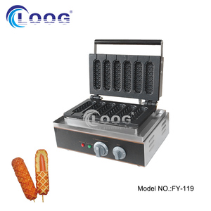 โรงงานขายส่งCommercialวาฟเฟิล<span class=keywords><strong>Hotdog</strong></span> Makerเครื่องไส้กรอกวาฟเฟิลบนStickเหล็ก - Product Image 5