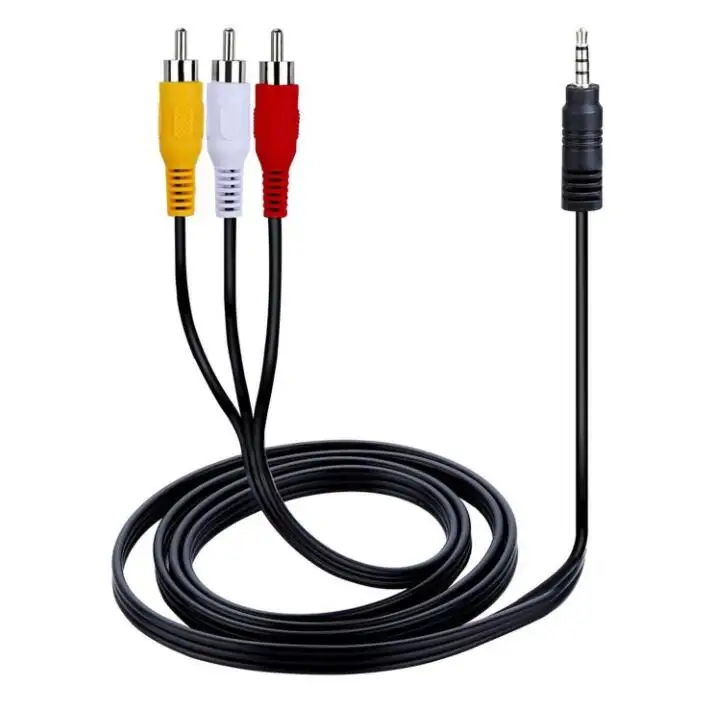 3.5mm to 3 RCA 1/8" Male Plug to RCA Stereo Audio AUX Cable