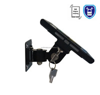 Support mural antivol réglable Dsupport pour iPad Mini 12345, noir/argent, rotatif à 360 degrés, en métal aluminium, pour tablette PC