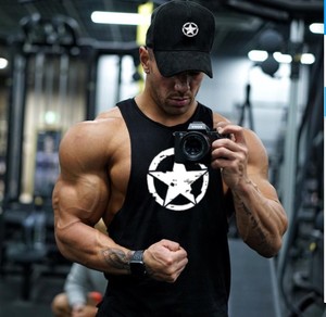 OEM uomo canotta Top Muscle Gym Fit cotone maschio Tanktop palestra Bodybuilding Stringer canotta canotta canotta - Product Image 1