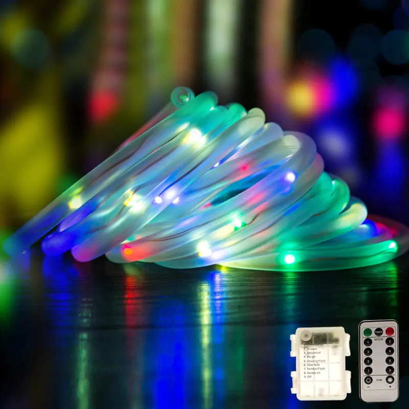 Tabung Tahan Air Tali LED String Lampu Fleksibel Lampu Neon Cahaya String Lampu untuk Taman Rumah Dekorasi Luar Ruangan