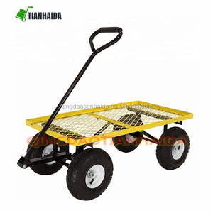 Großer doppelter Seck Metall wagen Stahl Utility Garten wagen - Product Image 5