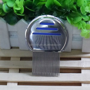 Pettine professionale per la rimozione delle zecche delle pulci dei pidocchi dei capelli umani di vendita caldo con perni con manico in acciaio inossidabile - Product Image 1