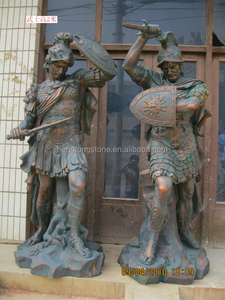 Estatua de guerrero de fibra de vidrio, Color bronce, tamaño real - Product Image 4