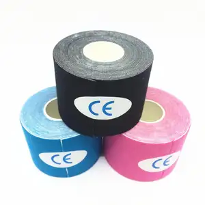 Black pink blue red skin color directly order free sample adhesive sport kinesiology tape