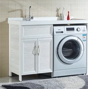 Armoire de lavage portable, lavabo, résiste à l'eau, meuble pour Machine à laver