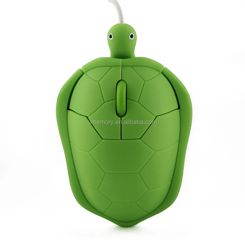 Umemory divertido tartaruga com fio óptico mouse estilos animais do computador mouse em diferentes formas