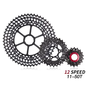 MTB 12 Tốc Độ 11-50T-52T CNC Hợp Kim Nhôm Siêu Nhẹ Cassette 12 S 50T/52T Freewheel Xe Đạp Leo Núi Phụ Tùng Xe Đạp