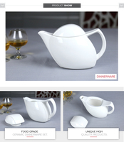 Jiuzu — théière de café ronde en céramique blanche, fait sur mesure, avec couvercle