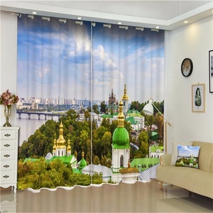 Building Design 3D Digitale Stampato Hotel Blackout Ready Made <span class=keywords><strong>Tenda</strong></span> Della Finestra Per <span class=keywords><strong>Soggiorno</strong></span> - Product Image 3