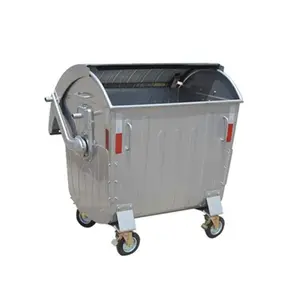 欧州標準廃棄物管理ゴミ箱トロリー金属廃棄物容器