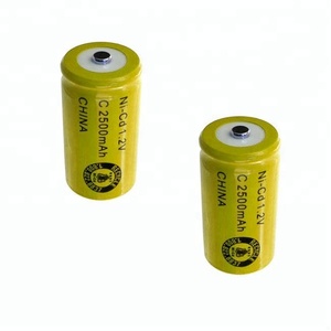 <span class=keywords><strong>NiCd</strong></span> Dimensione C 1.2V C2500mAh batteria ricaricabile al nichel cadmio tipo con pulsante in alto - Product Image 2