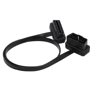 Groothandel Prijs OBD1 Om OBD2 Obd 2 Connector 16pin Vrouwelijke Verlengkabel Platte Diagnostische Adapter Connector 1 Pc Alle Voertuigen ce