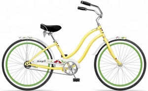 Vélo de plage 24 pouces pour femmes - 7 vitesses, cadre en acier haute résistance, pneus gonflables, couleur personnalisée, design élégant, service OEM - Product Image 2