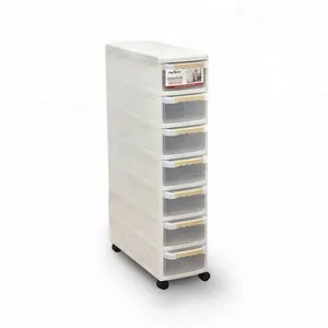 Cajón de plástico con ruedas para sala de estar y cocina, cajón de almacenamiento de grietas con abertura multifuncional - Product Image 1
