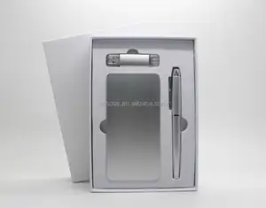 3 in 1 Paket Hadiah Promosi Khusus Power Bank Hub USB Flashdisk Set Hadiah Bisnis Perjalanan untuk Klien VIP - Product Image 1