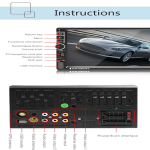 Amprime — Autoradio Android 8802, écran tactile 7 ", BT, GPS, FM, <span class=keywords><strong>Mirrorlink</strong></span>, lecteur multimédia, MP5, 2din, compatible TF, pour voiture - Product Image 3