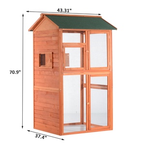 Gabbia per Uccelli da Giardino in Legno a Basso Prezzo, 2 Porte, Facile da Pulire, Nuova - Product Image 1