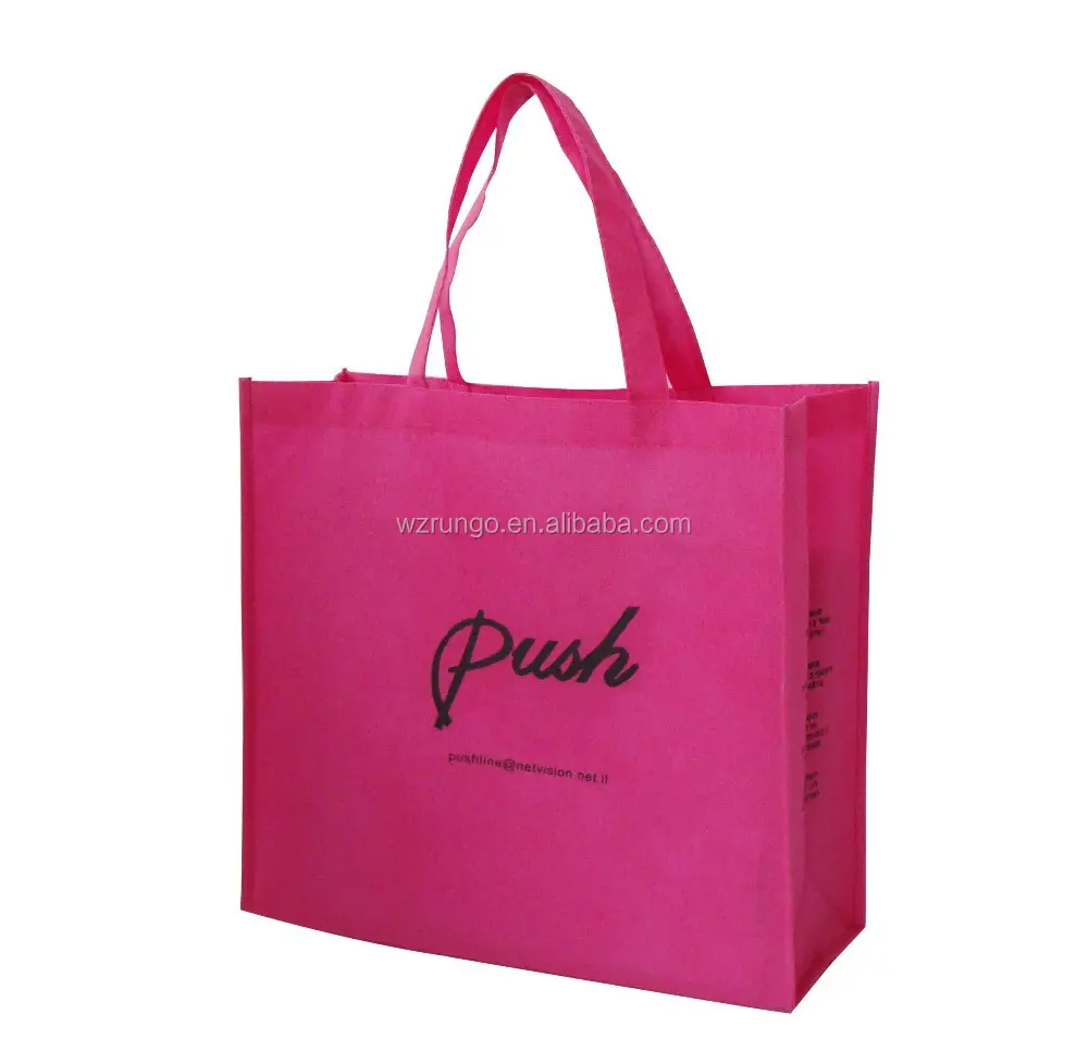 Wholesale Disposable Carry Screen Printed Shopping Promotional Non Woven Bag