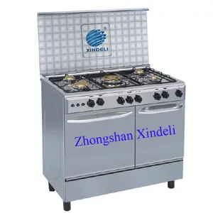 Berdiri bebas kompor gas dengan oven dengan kuningan burnercap ganda digunakan bakery oven pizza oven tandoor rumah listrik