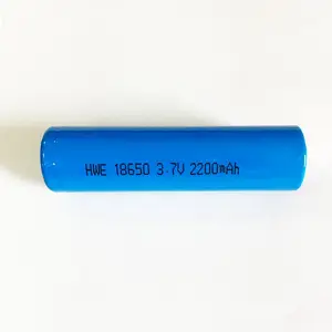 可充电锂电池18650 2200毫安时3.7伏锂离子充电电池，用于发光二极管照明