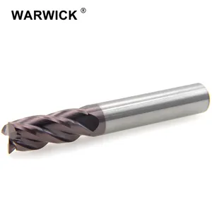 WARWICK Nano coating frees met Micro diameter vhm end mill cutters HRC58 carbide hoekradius end mill