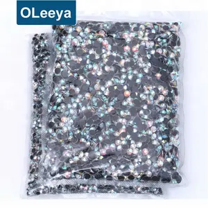 Factory Wholesale Price Large Package Hot Fix Rhinestone SS16 Crystal AB Machine Cut DMC Hot Fix Stone For Garment Accessory