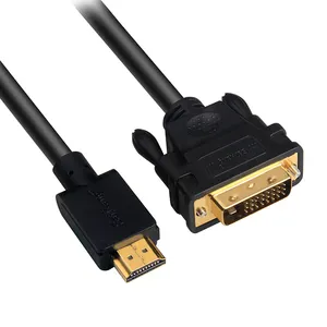 Gold-plated Connectors HDMI A Male To DVI 24+1 Male 4 Pins Dual Monitor Hdmi To Dvi Cable