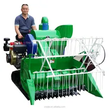 Small Harvesting Machine Combine Harvesters Mini Combine Mini Rice Combine Grain Harvester Machine With Crawler