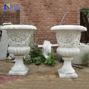 Diseño clásico romano al aire libre cuadrado Jardín <span class=keywords><strong>de</strong></span> piedra natural tallado a mano macetas <span class=keywords><strong>de</strong></span> mármol maceta jarrones <span class=keywords><strong>de</strong></span> granito <span class=keywords><strong>para</strong></span> <span class=keywords><strong>cementerio</strong></span> - Product Image 4