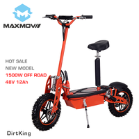 Nouveau modèle de scooter électrique à haute vitesse approuvé CE, 40 km/h, 48V, 12ah, 1500W, pneu tout-terrain