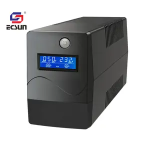 HBC Chuyên Nghiệp Thâm Quyến UPS Nhà Máy Ecsun 650VA 12V Thông Minh Ẩn UPS 110V 220V Đầu Ra Máy Tính Mini Ups