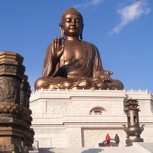 Буддизм Тема античная большая бронзовая статуя сидящего будды на продажу