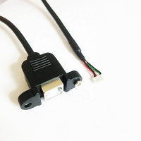 Lot de fils USB B à 5 broches, avec type de montage pour panneau, connecteur jst