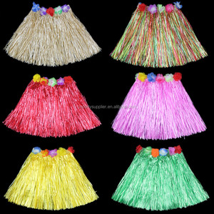 Multi Colore Del Vestito Hawaiano Giallo Pannello Esterno di Hula Decorazioni Del Partito di Favori Forniture Rafia Hula Pannello Esterno Sexy Delle Donne Gonna di Erba - Product Image 5