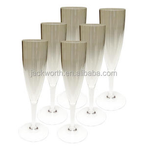 Forma de cuerno Acrílico para copa de champán Flauta Material plástico duradero Elegante y elegante - Product Image 5