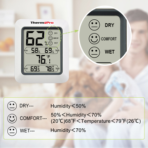 Sensor <span class=keywords><strong>Digital</strong></span> de Temperatura e Umidade ThermoPro TP-50 para Uso Interno, Feito de Plástico Durável - Product Image 2
